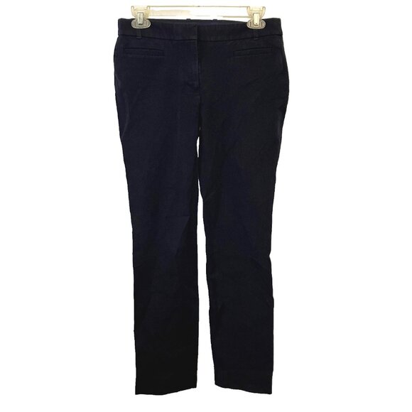 J Crew Womens Lexie Pants Skinny Leg Stretch Size 2 Dark Blue Dress Casual - Picture 1 of 7